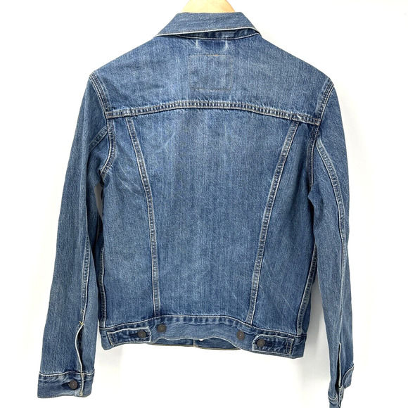 Levi's Jean Jacket Womens Small Trucker Classic Blue Denim - Picture 8 of 10